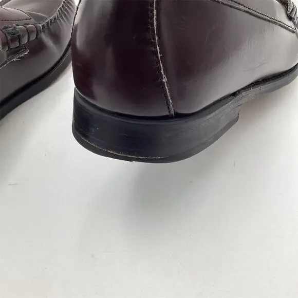 Bostonian Men's Penny Loafers Size 10.5‎ D Burgundy Leather Dress Shoes - Picture 7 of 11